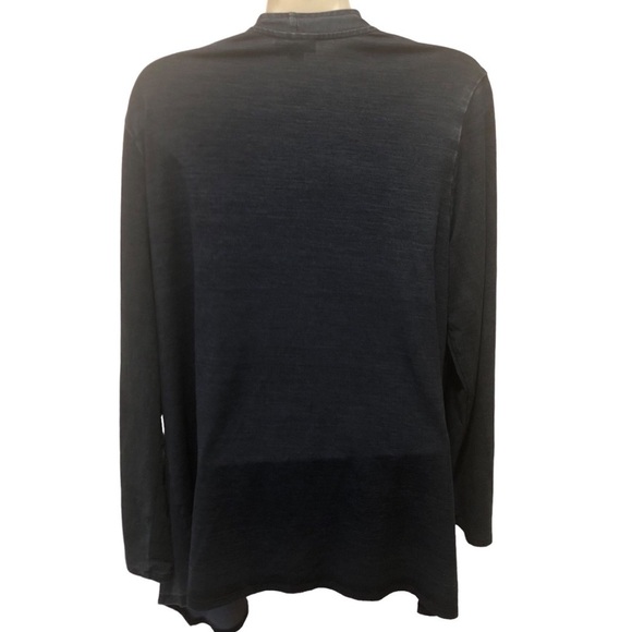 Pure Jill Indigo Ocean Wash Draped Open Concept Cardigan M Long Stretch Fall - Picture 6 of 8